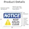 Signmission Keep Aisles Clear, 5 in W x Rectangle, Vinyl Decal OS-2PACK-NS-D-35-L-15841 - alternate 2